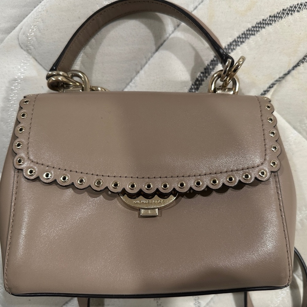 Michael Kors Taupe Leather Handbag